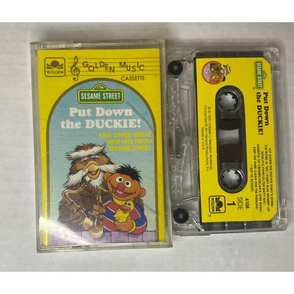 Vintage Sesame Street Golden Music Cassettes: "Put Down The Duckie" & "Cookie Mo - Picture 2 of 4